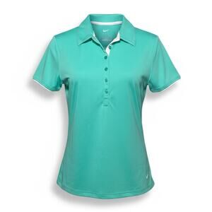Callaway OptiDry Women's Sz Med Light Green Short Sleeve Golf Polo EUC